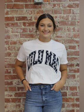 Lulu Mac 1000 Navy Stars Comfort Color Tee